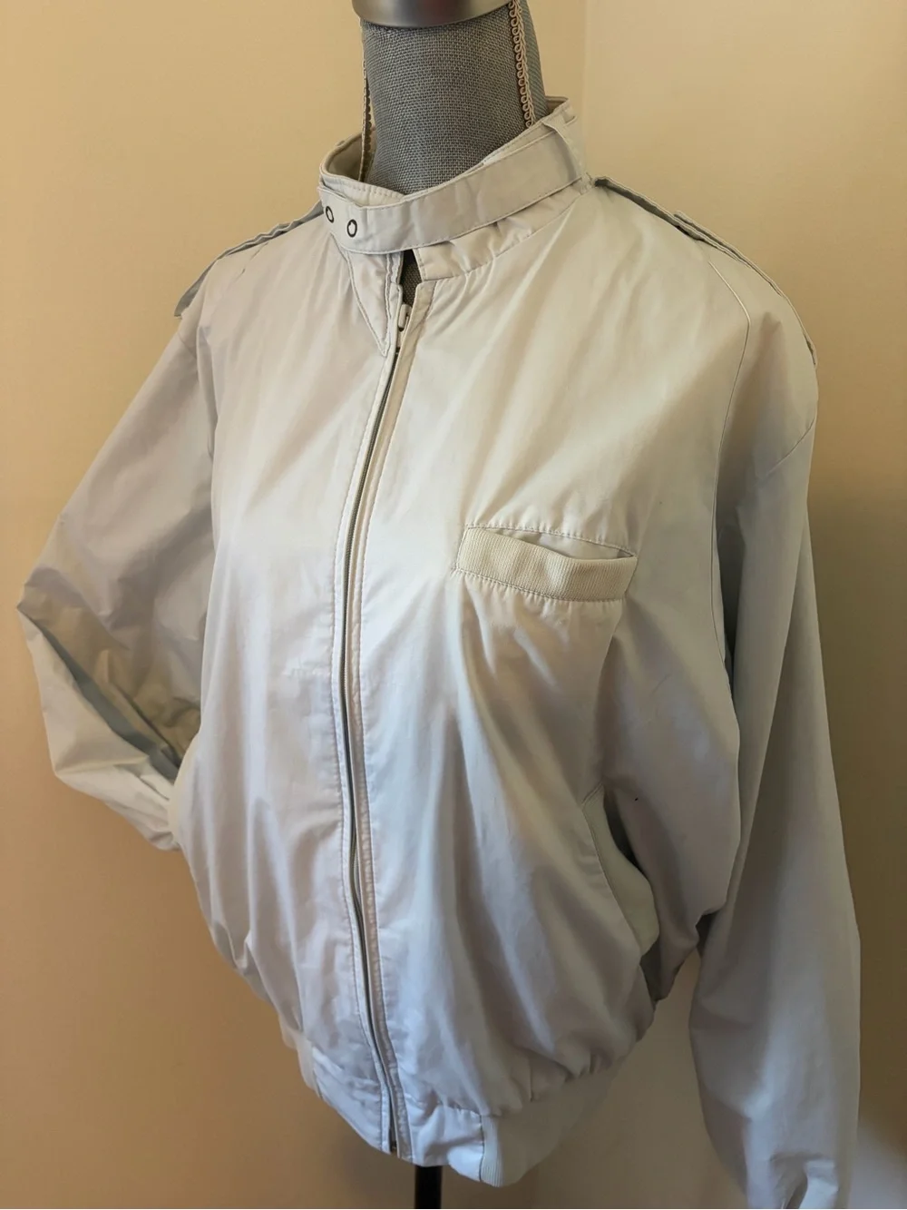 Rare 80s Vintage Marvel Productions Spider-Man Light Blue Gray Bomber Jacket - Picture 3 of 9